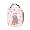 Maries Cat Insulated Lunch Bags Cooler Bag Reusable,Meal Container Cute Kitten Anime Large Tote Lunch Box Food Bag