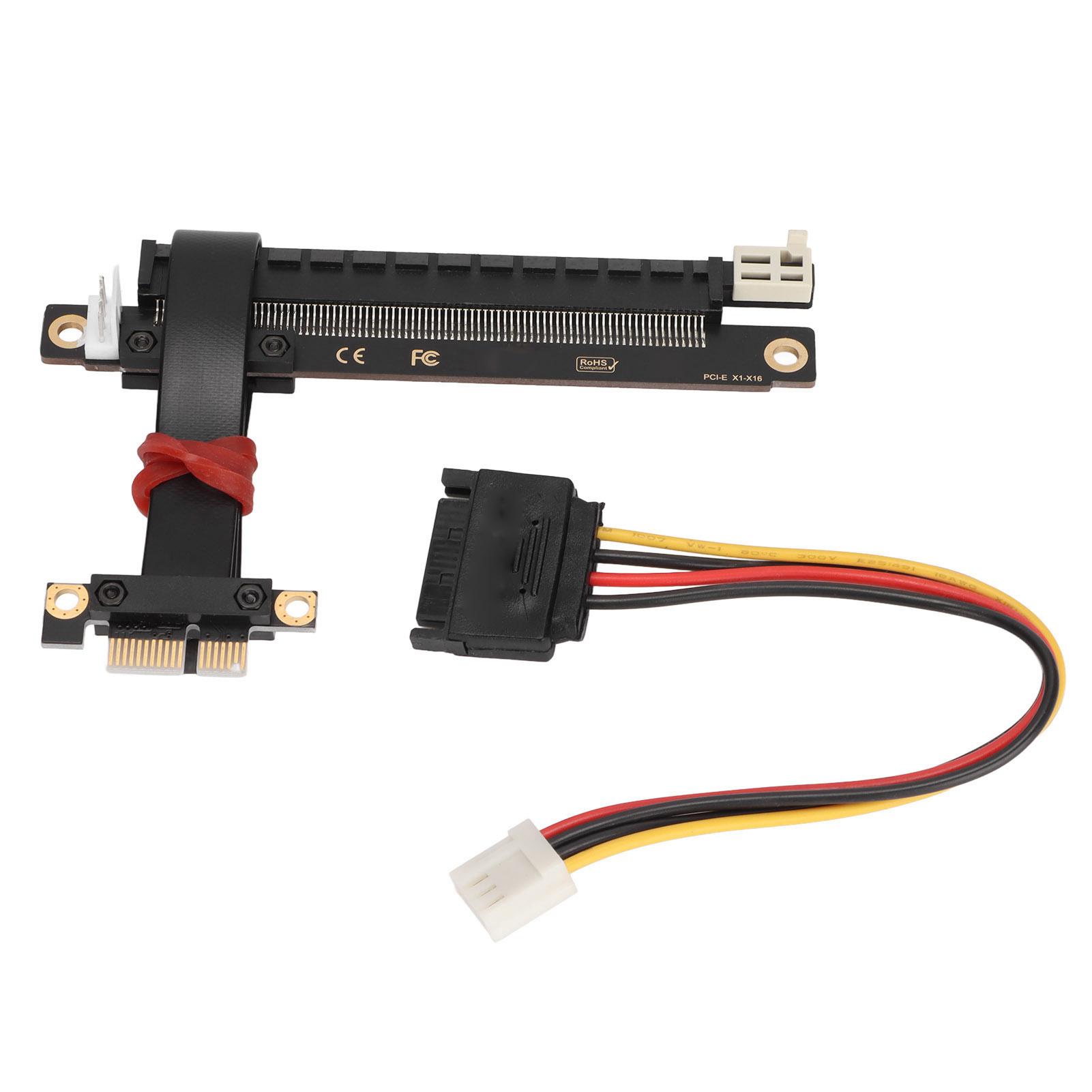 

Удлинительный кабель PCIe 20 см, скорость передачи данных 32 Гбит/с, черный адаптер PCI E 3.0 X1 для видеокарты