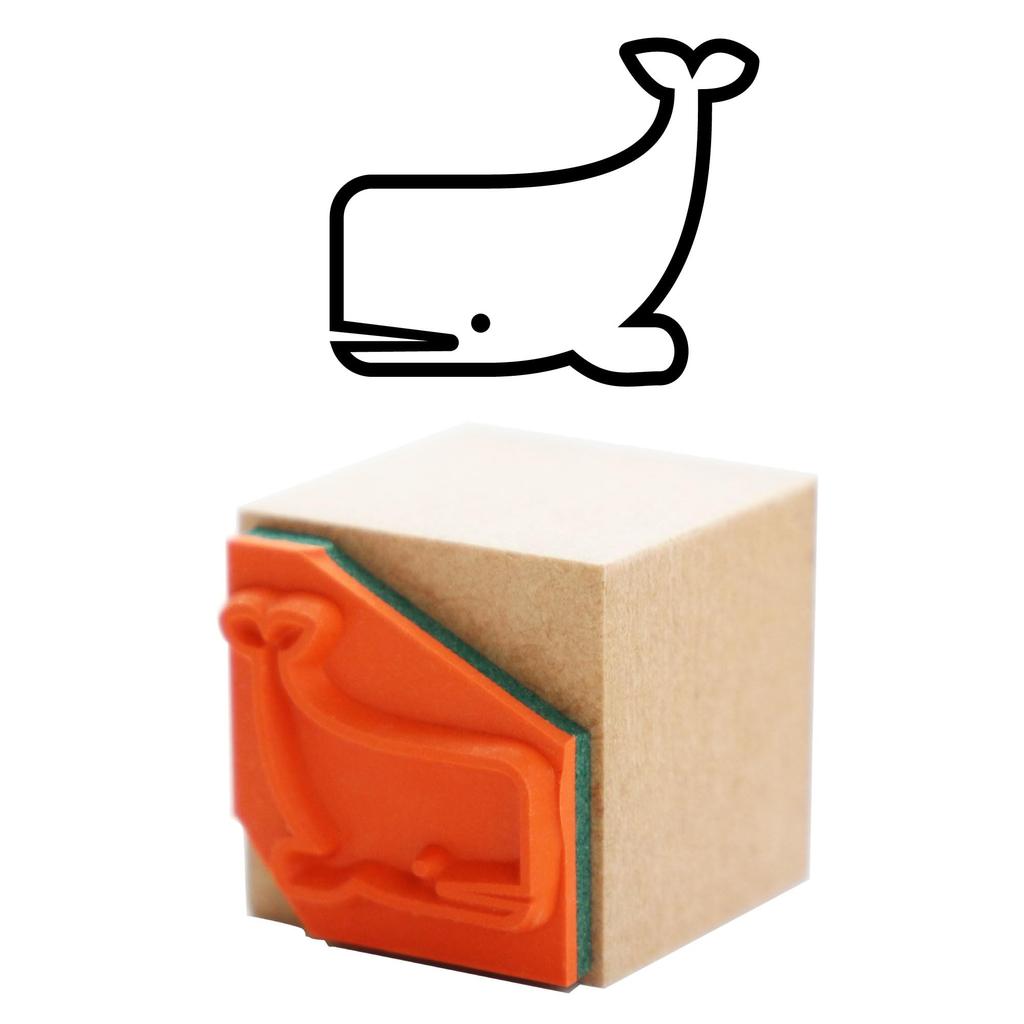 Cute sperm rubber sea imprint 14mm 17mm width stamp, whale, stamp, whale, creature, size height,