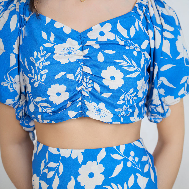 Virgio Women Crop Length Half Fitted Fit Sweetheart Top