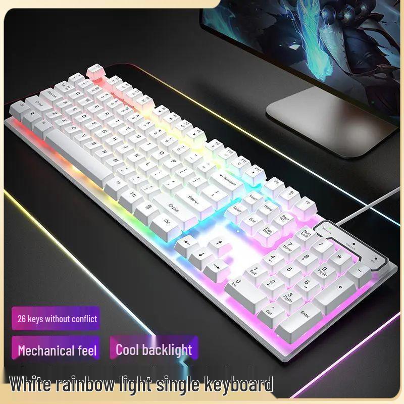 Universal Wired Mechanical Keyboard & Mouse Set for Office, Gaming, and Laptop Use