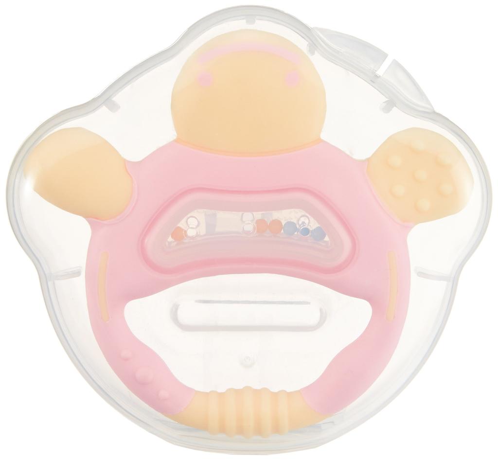 Husa de dentitie Richell inclusa Turtle Pink Potrivita de la aproximativ 3 luni