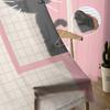 Cartoon Rosa Katze Niedliche Fenstervorhänge Wohnzimmer Tüllvorhänge Küche Dekor Kinderzimmer Vorhang Fensterbehandlung