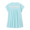 MIKI HOUSE Back Logo Short Sleeve Dress, Solid Color, Logo, Girls' Baby/Kids' Clothing, Kindergarten/School, 10-1911-683, 130cm, Sax