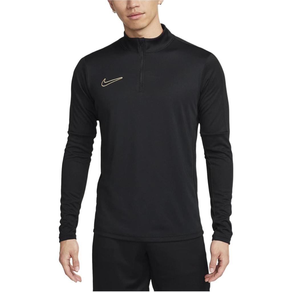 Nike Logo Stand Collar Half-Zip Long-Sleeve Casual T-Shirt Men Tops Black DX4301-017