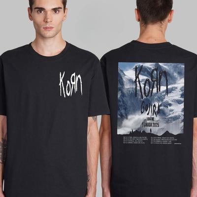 Korn Kanada 2025 Canada Tour Dates Two Sides Unisex T-Shirt High-end Luxury Is for Both Men and Women Top Y2k