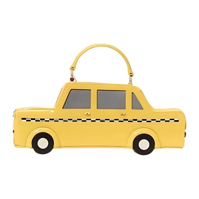 Kate Spade NYC 3D Taxi Logo Snap Closure Patent Leather Handbag Women's Yellow