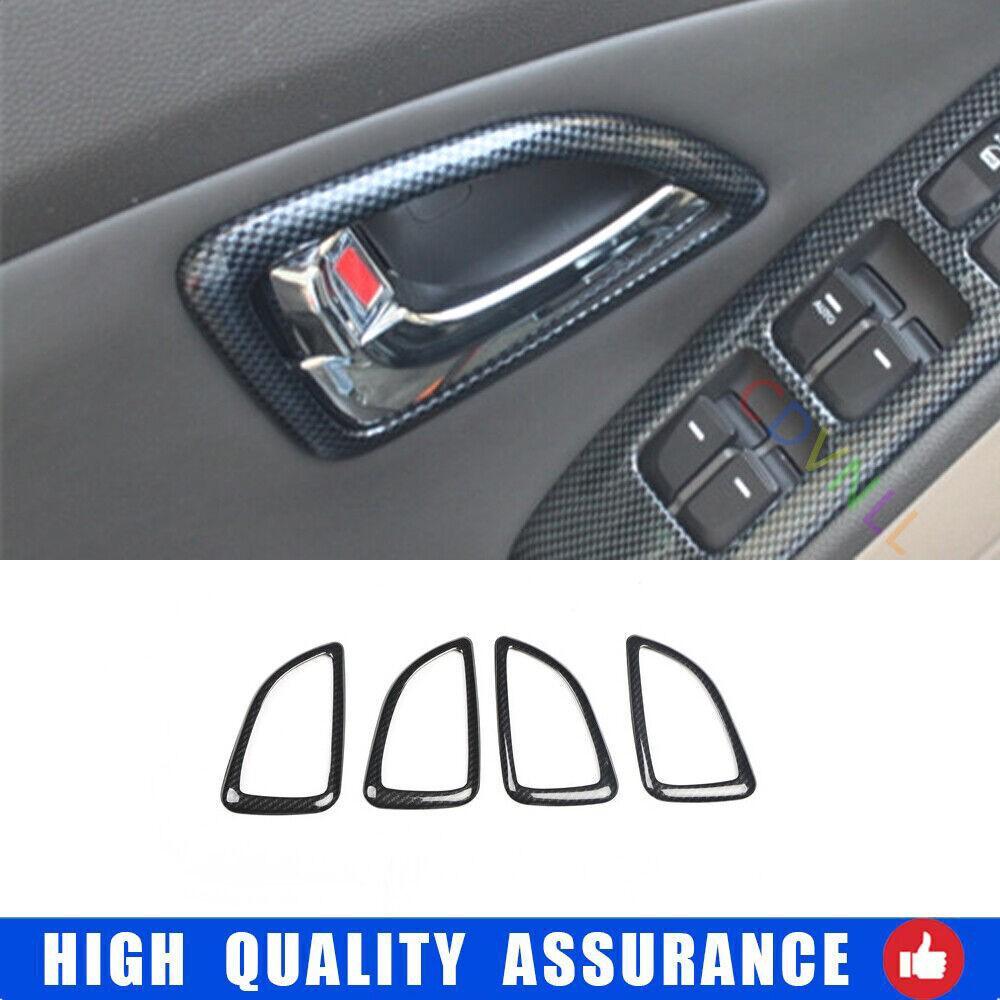 For Hyundai Tucson 2010-2015 Carbon Fiber Car Inner Door Handle Bowl Trim Frame