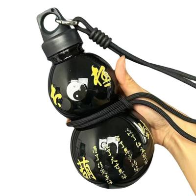 750ml Gourd Water Bottle with Strap Waist Rope Cup Brush DIY Sticker Tritan Chinese Style Monkey King Drinking Bottle