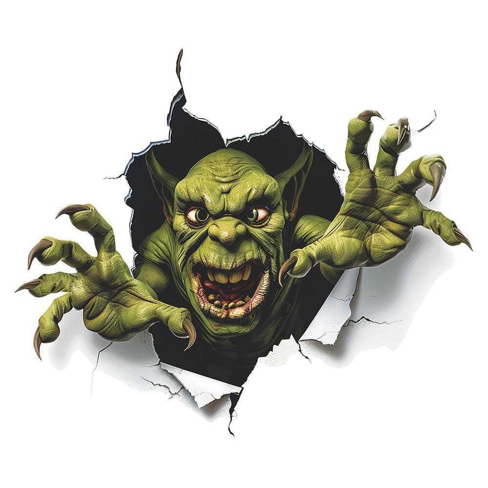 Halloween Green Monster Bathroom Toilet Toilet with Home Decor Decals