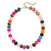 1Pcs Chunky Summer Beach Statement Jewelry Gifts Boho Colorful Acrylic Beaded Choker Necklace For Women
