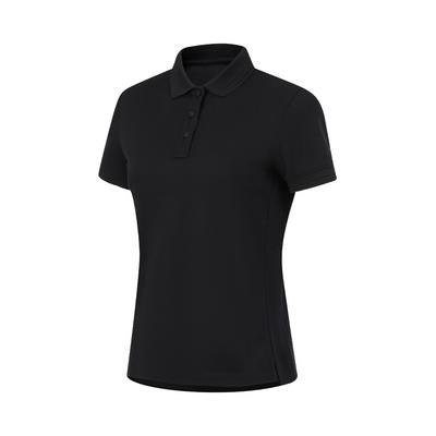 Li Ning Fitness Series Solid Color Soft Breathable Versatile Casual Short Sleeve Polo Shirt Women Tops APLU180-2