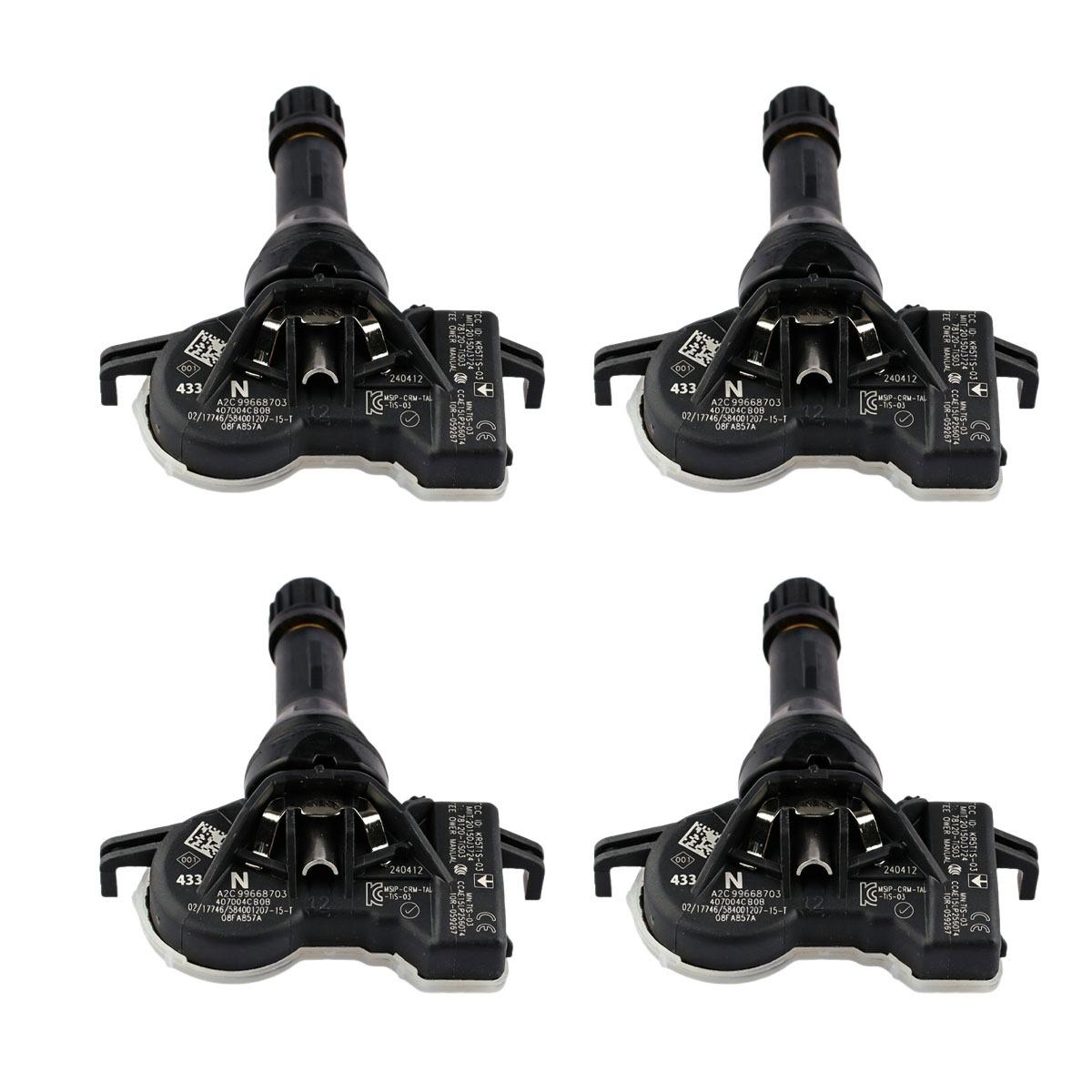 4 PCS Tire Pressure Monitor Sensor 40700-4CB0B 407004CB0B 40700-4CB0A 433MHz For Infiniti QX50 Nissan Altima Micra (4PCS) 40700-4CB0B