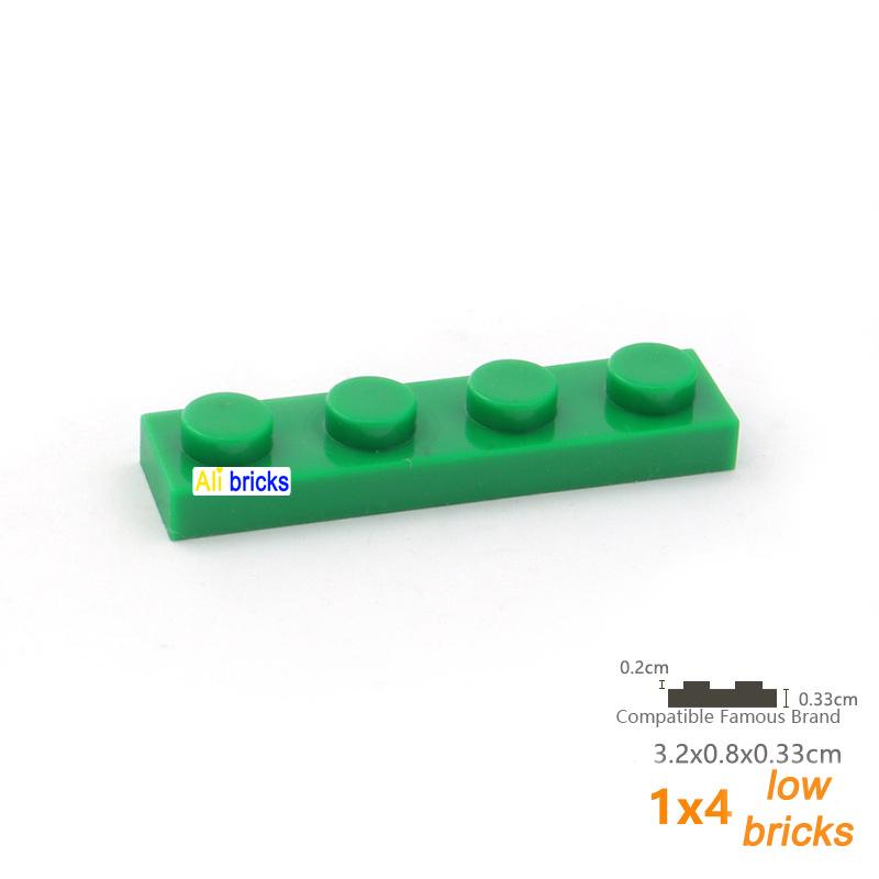 

Non-Toxic 240Pcs Bulk Building Blocks Thin Figures Bricks 1X4 Dots Educational Creative Size Compatible With 3710 Plastic Toy For Children