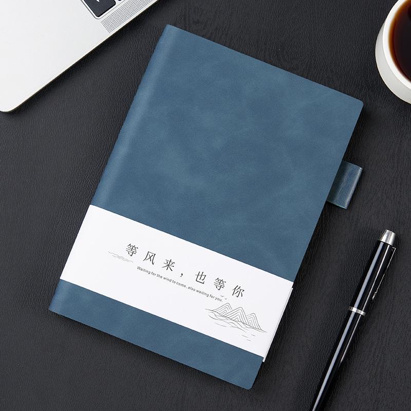 

Custom Soft Leather Business Notebook with Pen Holder