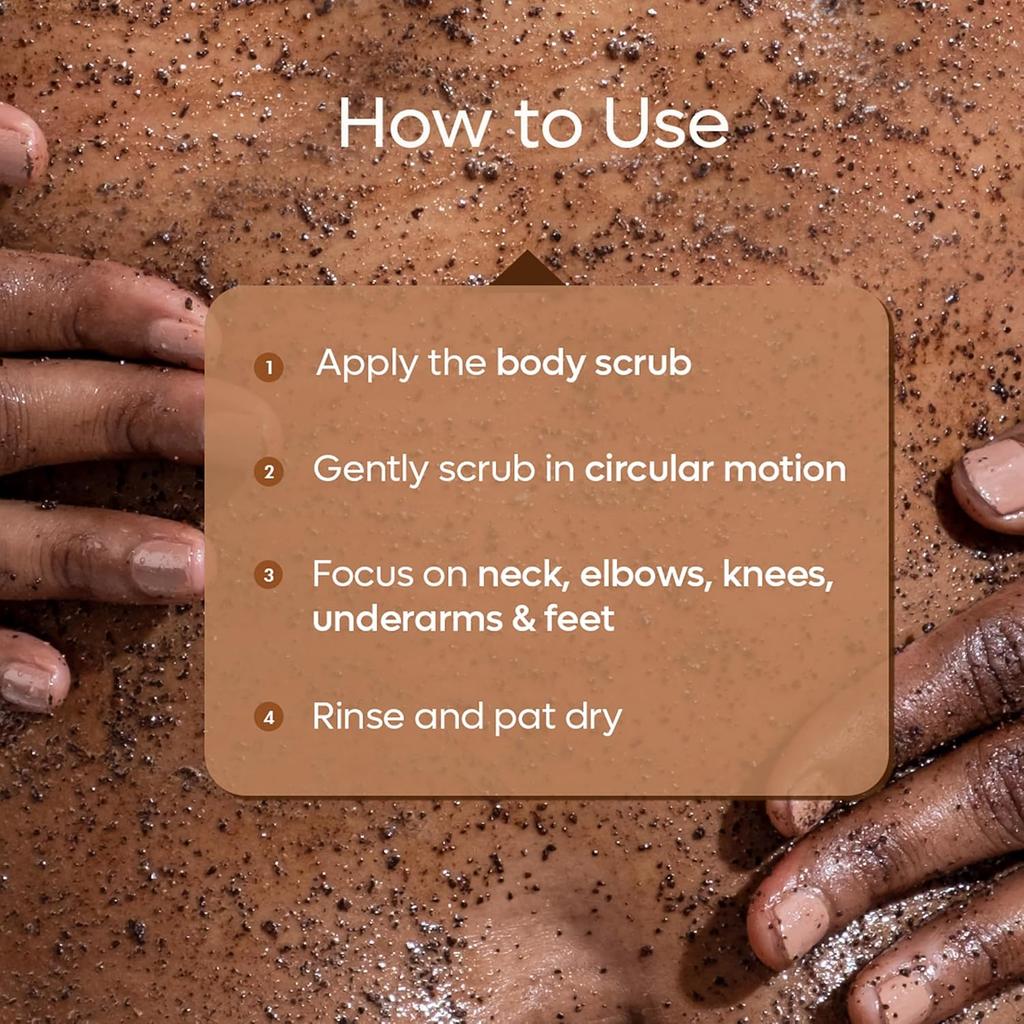 mCaffeine Exfoliating Coffee Body Scrub Powder Jar for Tan Removal Soft Smooth Skin 100Gm
