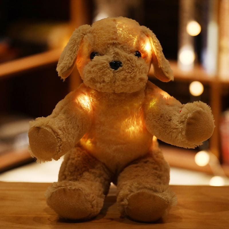 Cartoon Luminous Animal Heart Bear Doll Plush Toy Lamb Unicorn Doll Children'S Doll