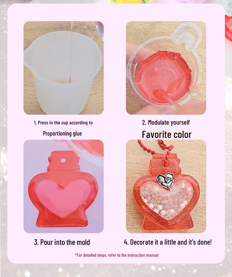 Mr. Toy Magic Crystal Epoxy Shaker Kit: DIY Children's Gift for Handmade Magic Potion Bottles