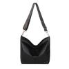 2025 Retro Shoulder Bags: Women's Large Capacity Wide-Band Messenger Bags - Spring/Summer Advanced Texture Bucket Design.