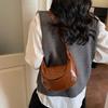 Trendy Fashion Rivet Handbag, High-end Texture Large-capacity Women's Underarm Bag, Retro Design Hobo Crossbody Bag KTB