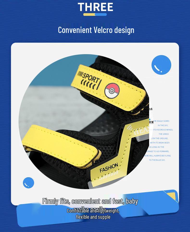 Boys' Trendy Non-Slip Summer Sports Sandals - Soft Sole for Kids