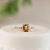 S925 Sterling Silver Yellow Diamond Light Luxury Ring for Women - Elegant European & American Popular Colored Gem Ring