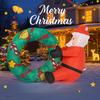 3.28FT Yard Party Decoration Inflatable swim circle Santa Toys LED Light Xmas Home Ornaments Supplies Christmas Holiday Gifts