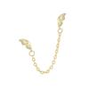 Exquisite Sweet Hollowed-out Butterfly Tassel Chain Double-ear Piercing Stud Earrings for Women Korea Designer Jewelry Accessory