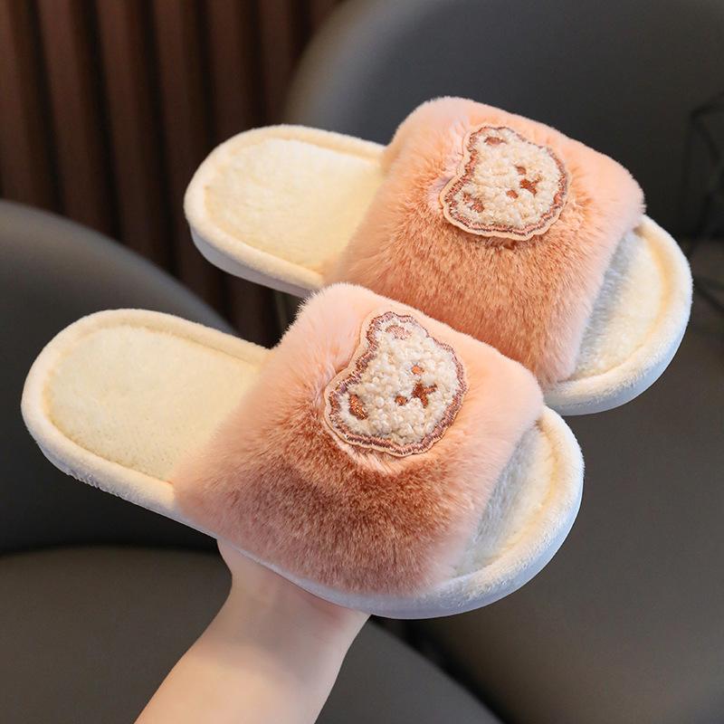 Winter Soft-Soled Cotton Slippers for Toddlers and Girls – Warm Plush Comfort