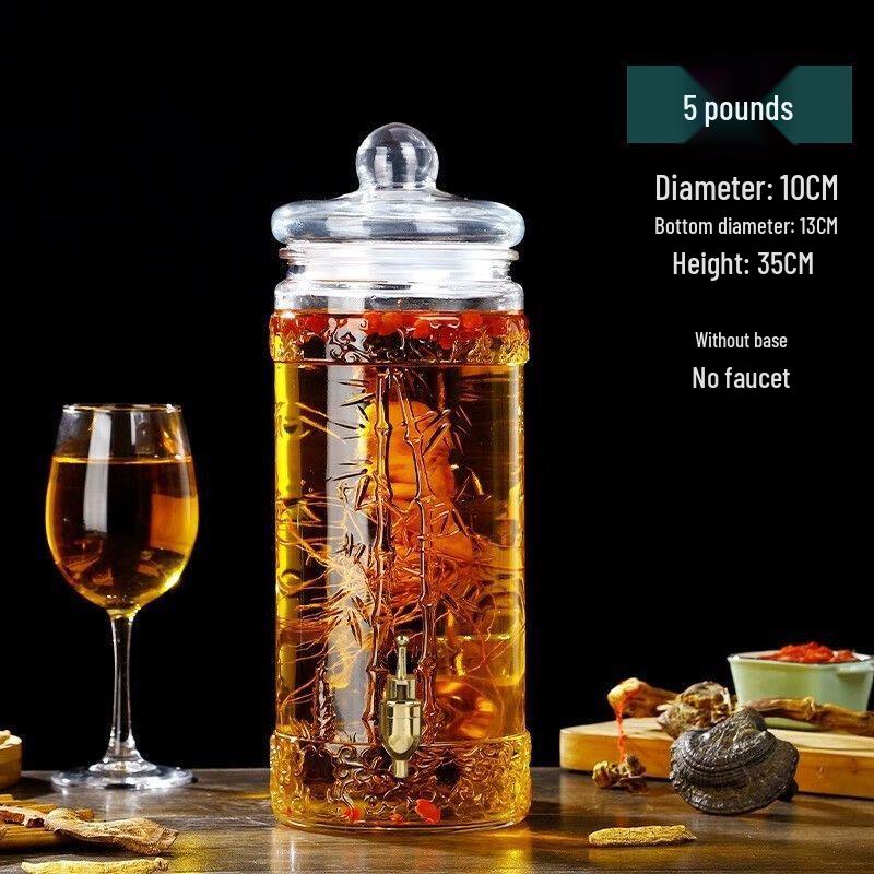 Thick Glass Wine Brewing and Soaking Jar