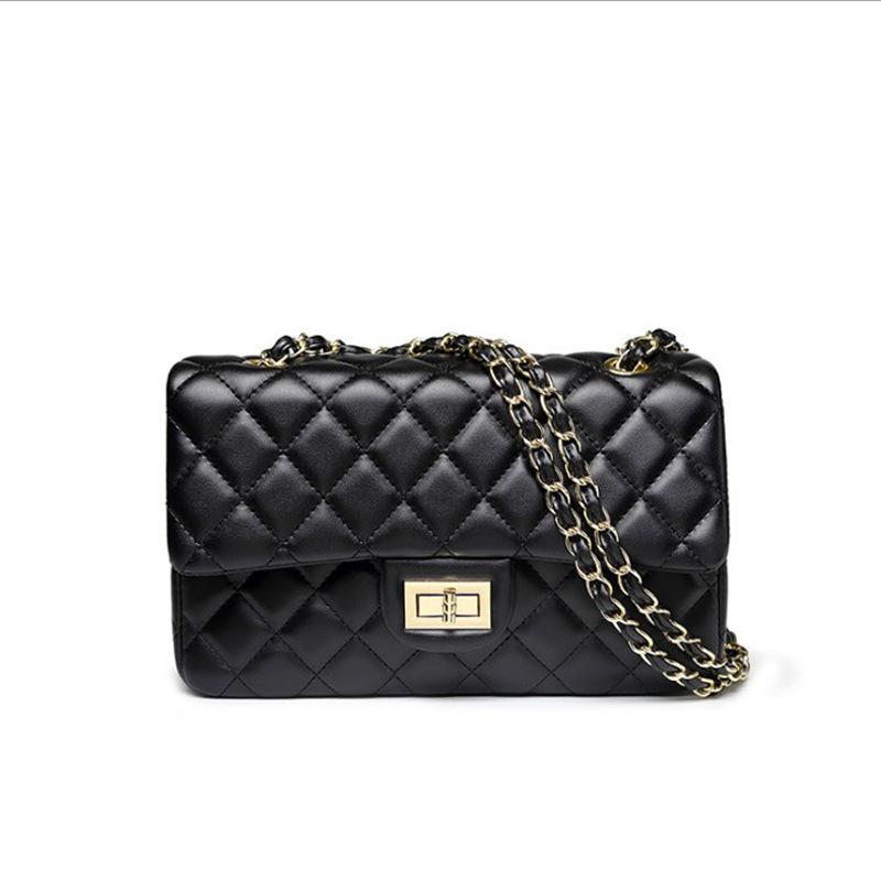 New sheep pattern soft surface rhombus chain bag, classic hot mom women's bag, simple shoulder messenger bag