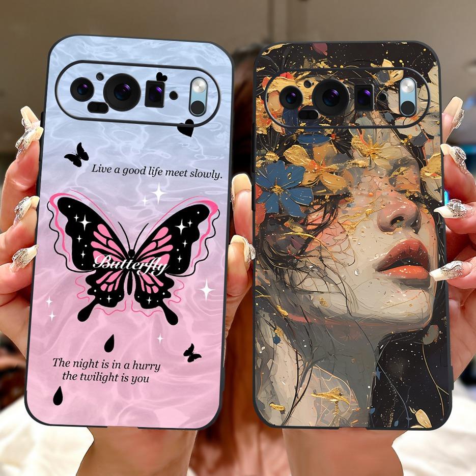 Custodia per Google Pixel 9 Pro Custodia Pixel9A Fiori Colorati Cover Dipinta Custodia Morbida in Silicone per Telefono per Google Pixel 9A Pixel9 Pro Guscio
