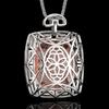 New Jewelry Necklace Emerald Color Vintage Women's Style Banquet Fashion Large Square Pendant Light Luxury
