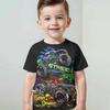 Monster Jam Monster Truck Kids T-shirt All Over Print Short Sleeve Tee Summer Casual Tops Racing Car Graphic Children Clothing