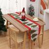 Snowman Printed Christmas Table Runner Long Santa Claus Tablecloth Xmas Desktop Decoration  Event