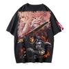 Berser Cosplay Anime Manga Streetwear T-Shirt Tee Unterhemd Polyester Schwarz