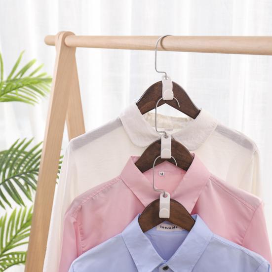 20Pcs/Set Practical Connectable Coat Hanger Hook Stable Waterproof Plastic Clothes Rack Hook for Home