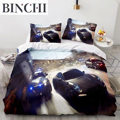 Copripiumino King Queen per Auto Sportiva Set Letto con Motivo Supercar Colorato e Cool per Uomo Adulto Auto da Corsa 23 pezzi Copripiumino in Poliestere