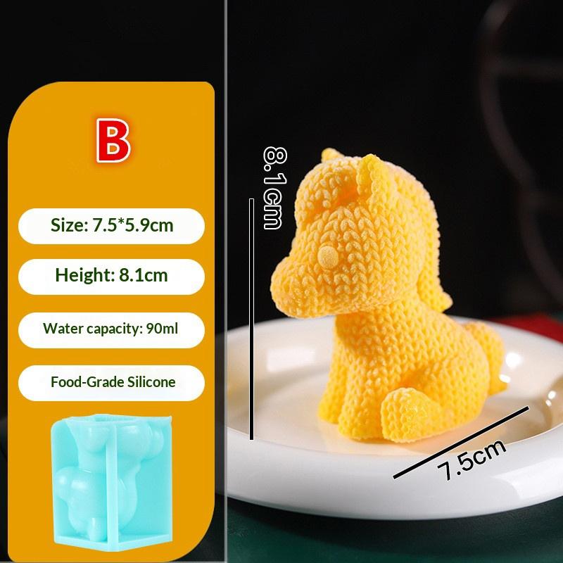 1Pc Food-Grade Silicone Horse Mousse Mold for Chinese New Year Zodiac Milk Jelly Cake Dessert Baking Heat-Resistant Kitchen Tool