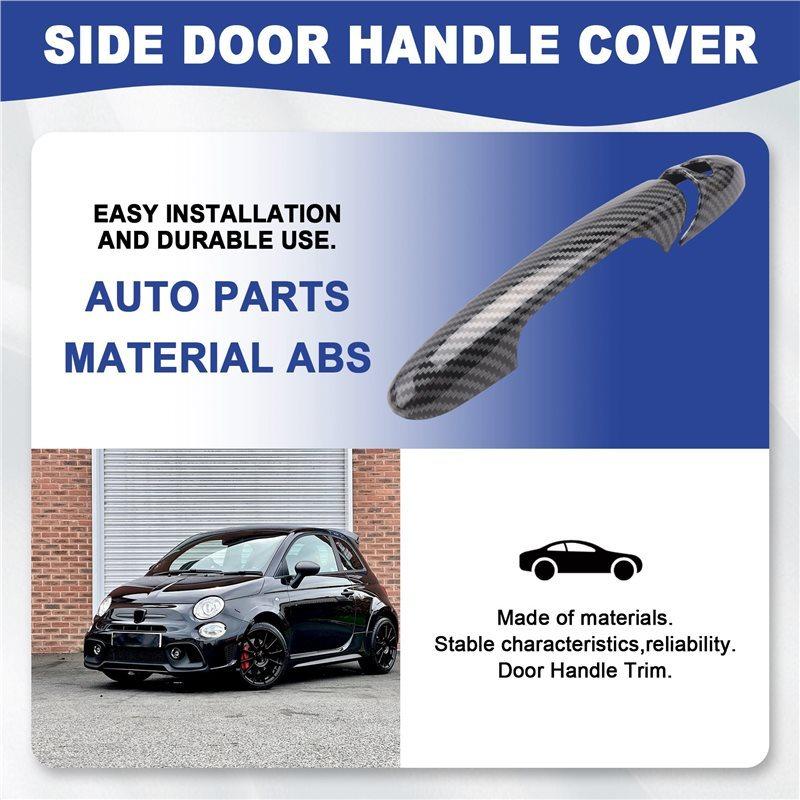 Car Exterior Door Handle Cover For Fiat 500 Abarth 595 695 Side Door Handle Protective Trim