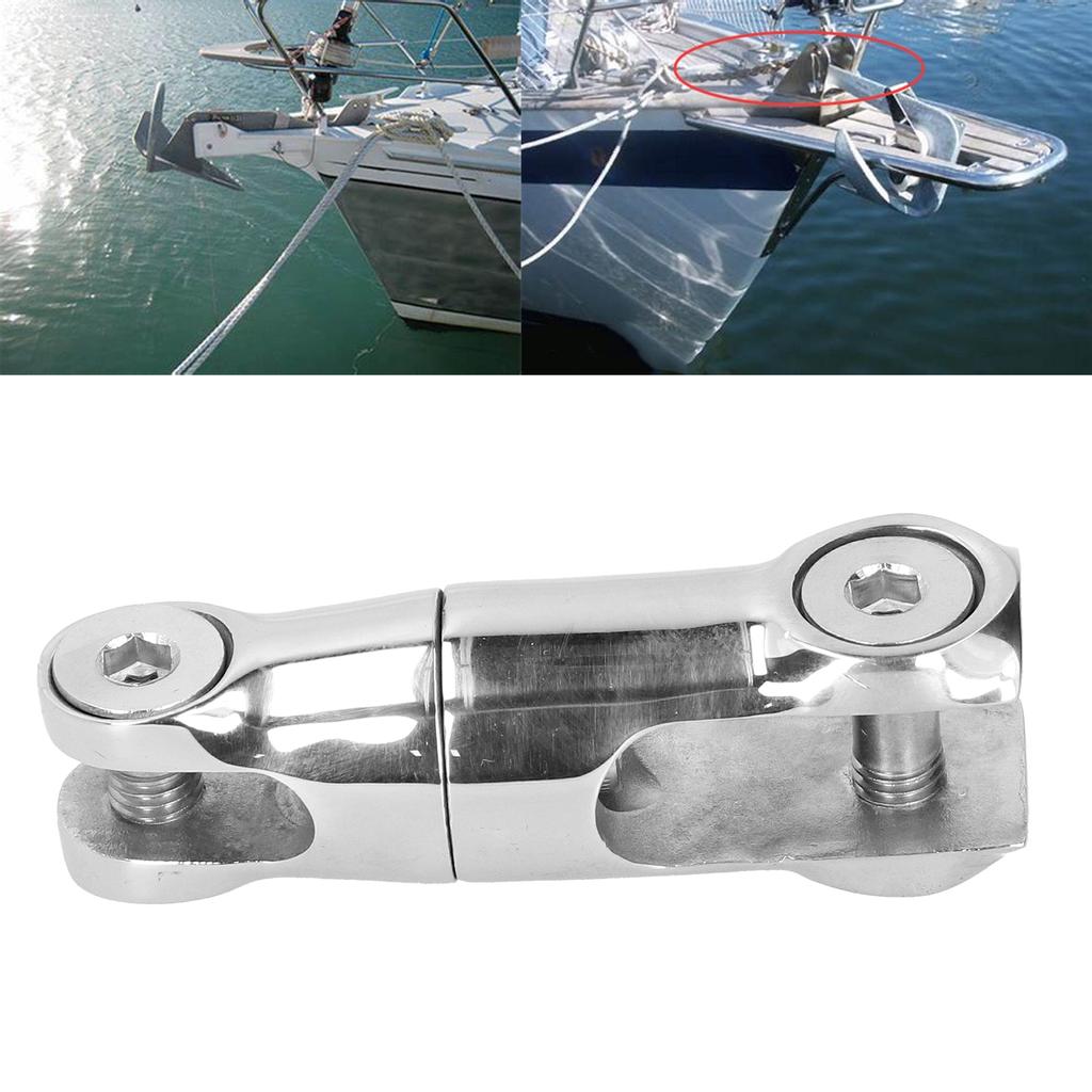 Boat Anchor Swivel Connector Double Joint 316 Stainless Steel Hardware for 0.4 0.5in Chain