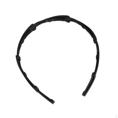 Foldable Headband Non Slip Headpiece Pocket for Makeup Travel Women Black