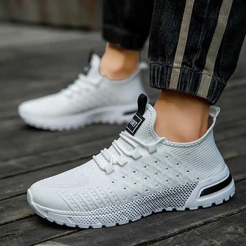 Round Toe Round Tip Black Sneakers Men Vulcanize Trendy Men's Shoes Tenni Man Sport Link Vip Maker Outside Tenid Factory