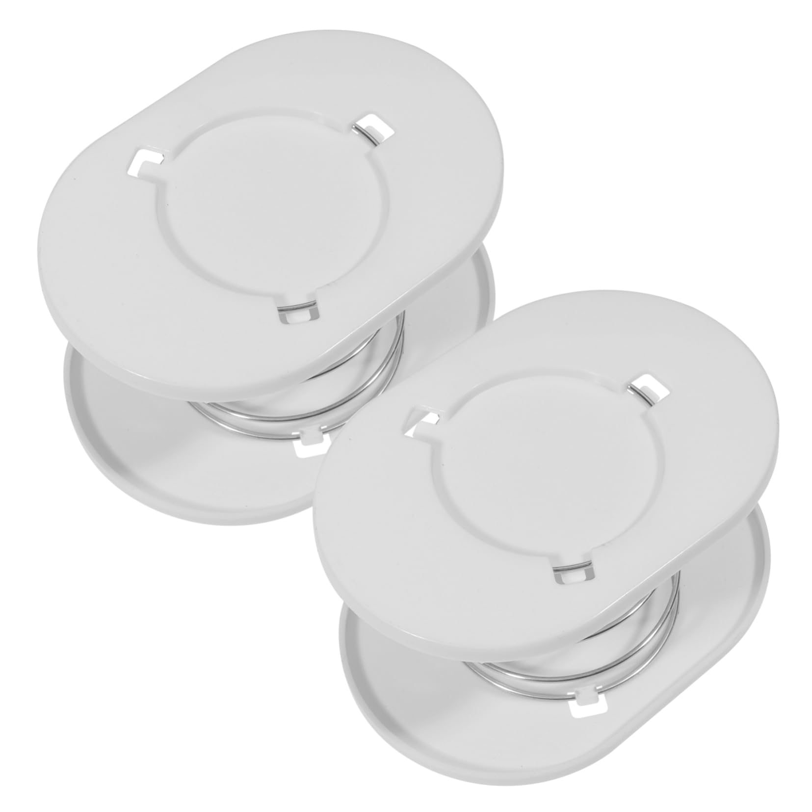 

STOBAZA 2-Piece Box Tissue Spring Holder for Kitchen, Metal Spring Support Tissue Bracket, White, PP