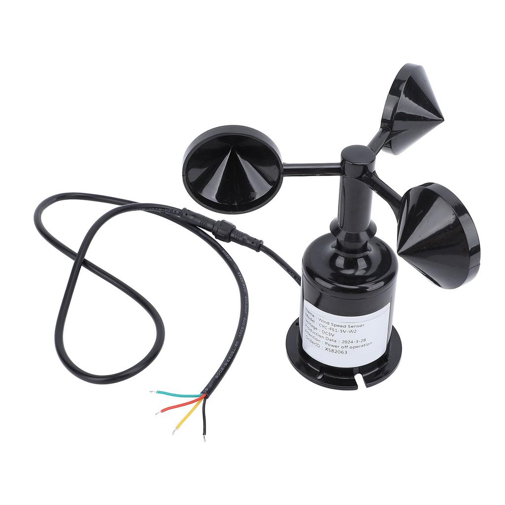 Wind Speed Monitoring Sensor with 0.8m Cable 3 Blade High Accuracy Anemometer Sensor Wind Speed