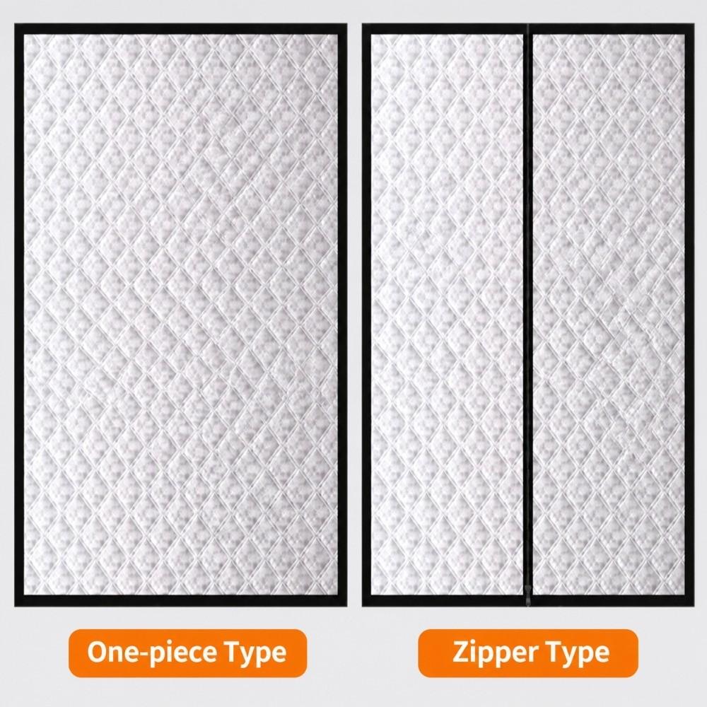 With Zipper Thermal Insulation Curtains Thickened Material Window Thermal Screens Bedroom Use
