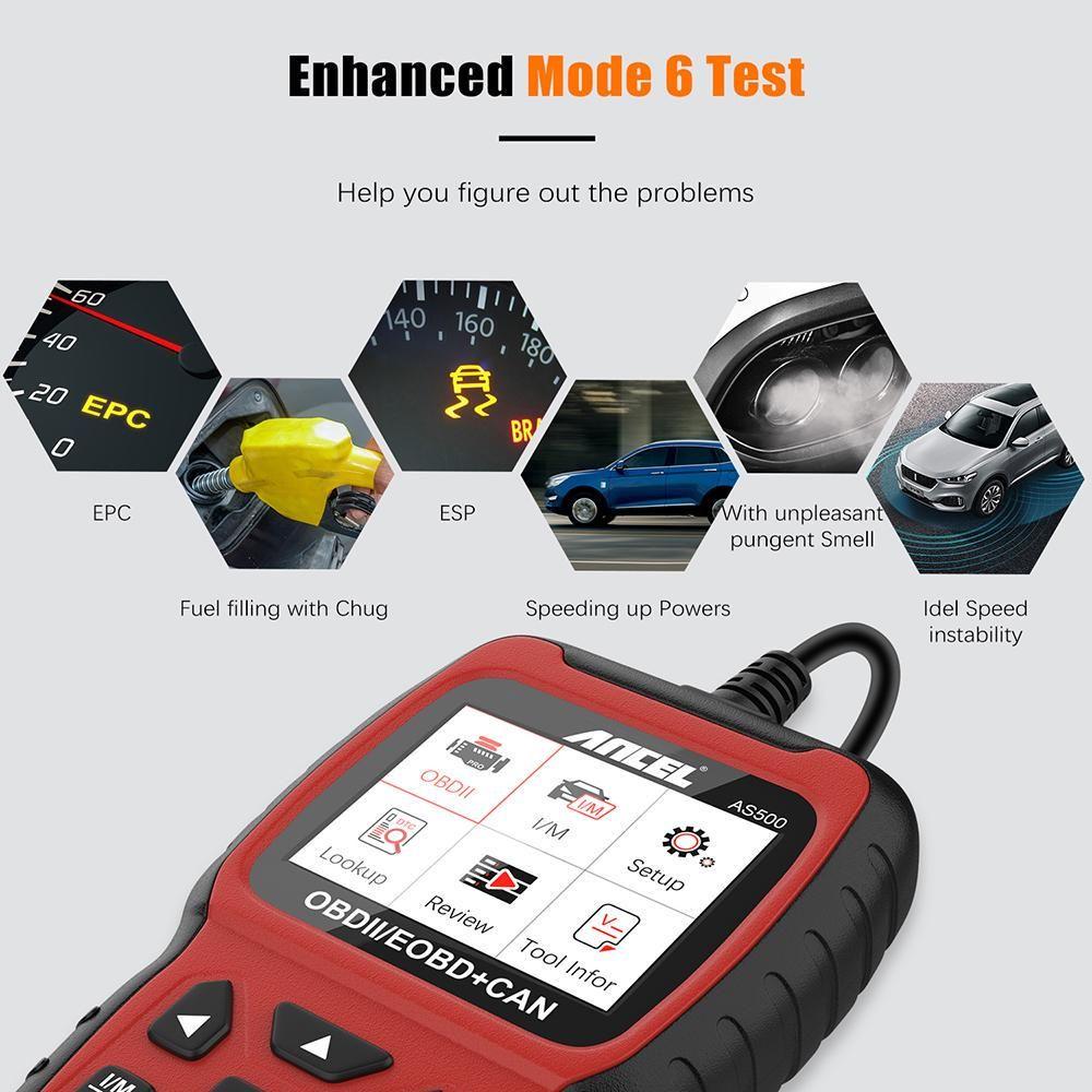 AS500 Car OBD2 Scanner Engine Code Reader OBD Auto Diagnose Car Diagnostics Tool OBD2 Automotive Scanner