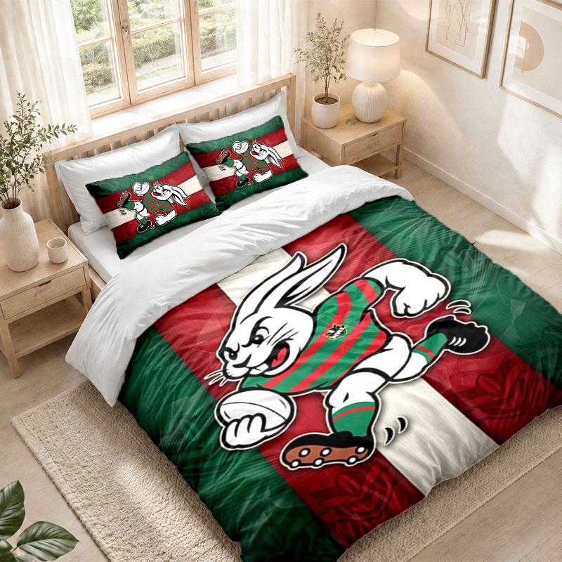 Bedding Set 1 Duvet Cover 2 Pillowcases South Sydney Rabbitohs Print Bedroom Home Decoration