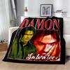 The Vampire Diaries Damon salvatore Blanket Flange Warm blanket Home travel blanket bed linings blankets for beds birthday gift