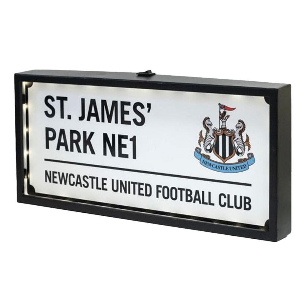 Newcastle United FC LED Metal Street Sign